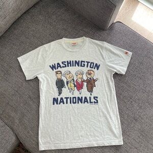 Gray Washington Nationals Graphic T-Shirt